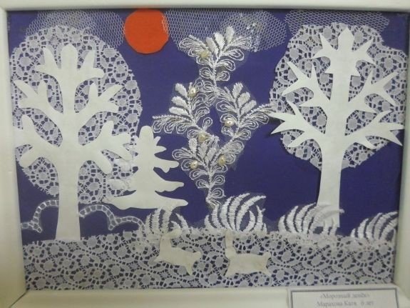 Зимняя аппликация в дет саду