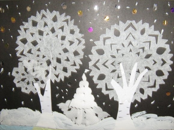 Аппликация на тему зимняя фантазия