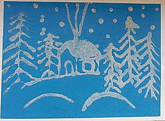 Рисования манкой(солью, сахаром, крупой),