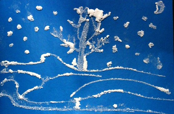 Рисование манкой в детском саду