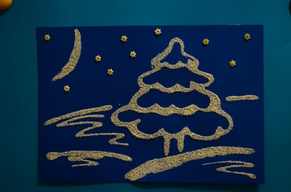 Аппликация манкой