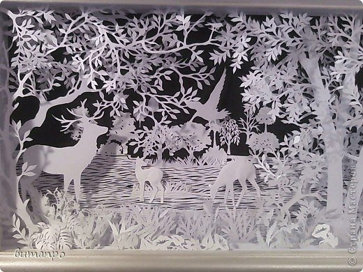 Зимний лес из бумаги