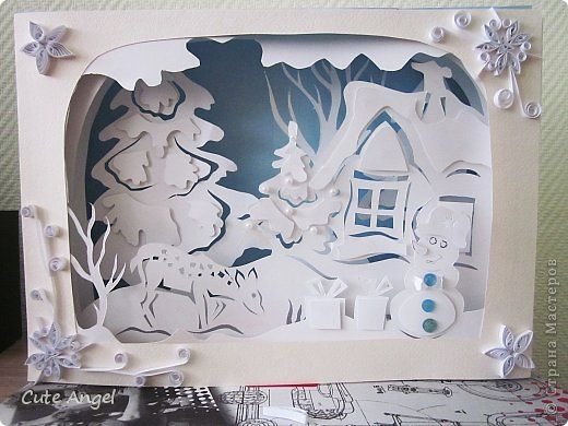 Панно бумажное новогоднее