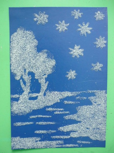 Аппликация манкой