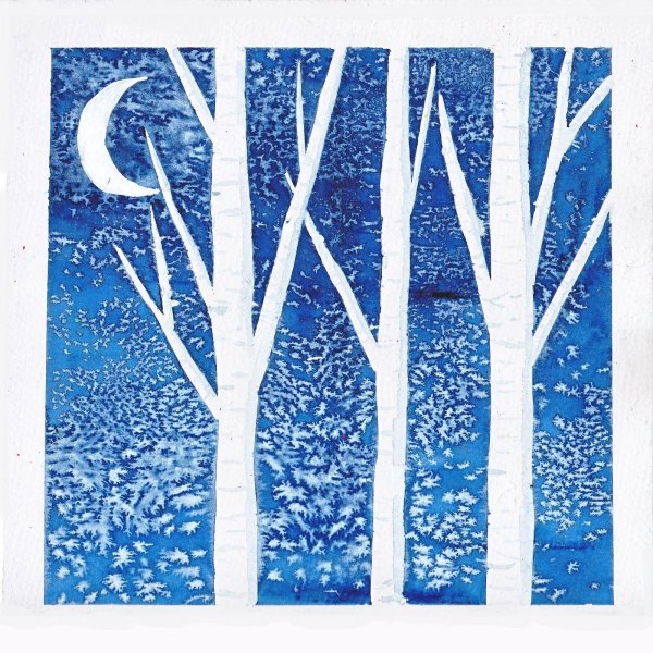 Рисование зима старшая группа