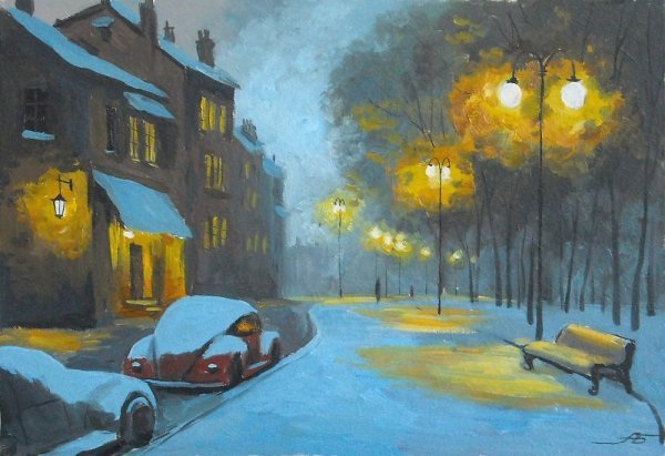 Городской пейзаж рисунок