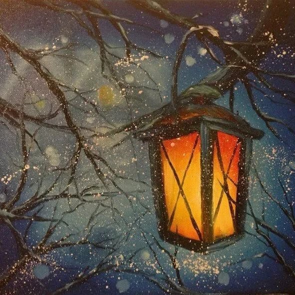 Зимний городской пейзаж живопись