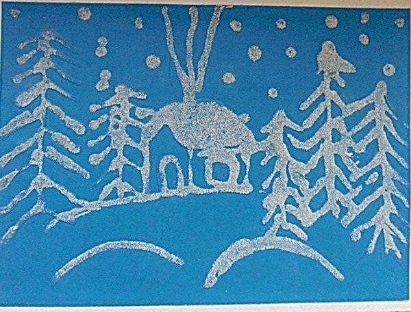 Рисования манкой(солью, сахаром, крупой),