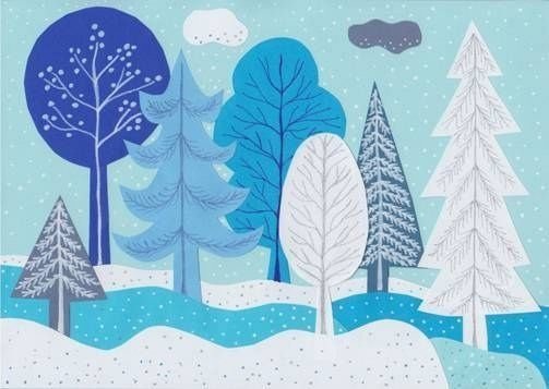 Объемный зимний пейзаж (45 фото)
