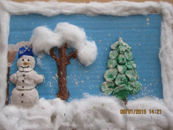 Поделки из ваты на новый год