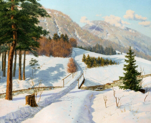 Владимир Жданов картины зима