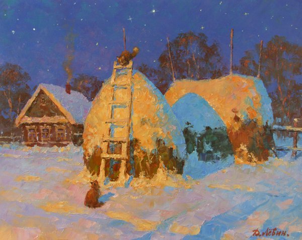 Художник-пейзажист Левин зима