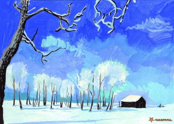 Иллюстрации в холодных тонах