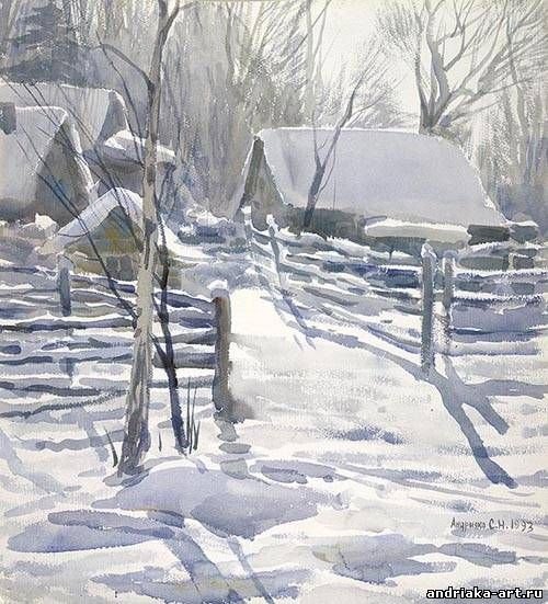 Зимние пейзажи Сергея Андрияки
