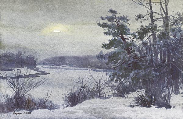 Андрияки картина со снегом