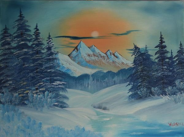 Роб Росс горы зима картины