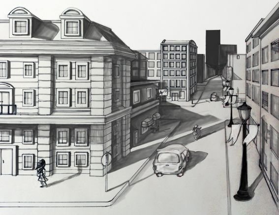 Городской дом в перспективе