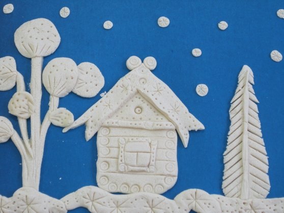 Новогоднее панно из глины