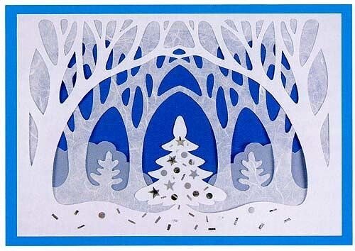 Фон для аппликации зимний лес