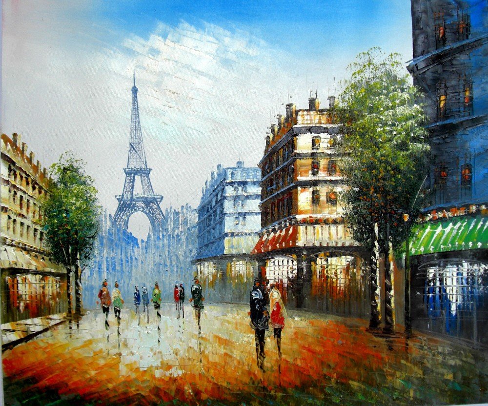 Картина Эйфелева башня Париж холст масло