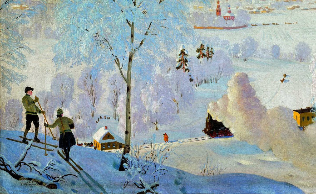 Борис Михайлович Кустодиев зима картины