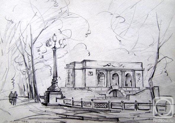 Московский городской пейзаж карандашом