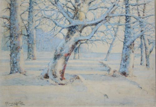 Константин Яковлевич Крыжицкий - пейзаж зима