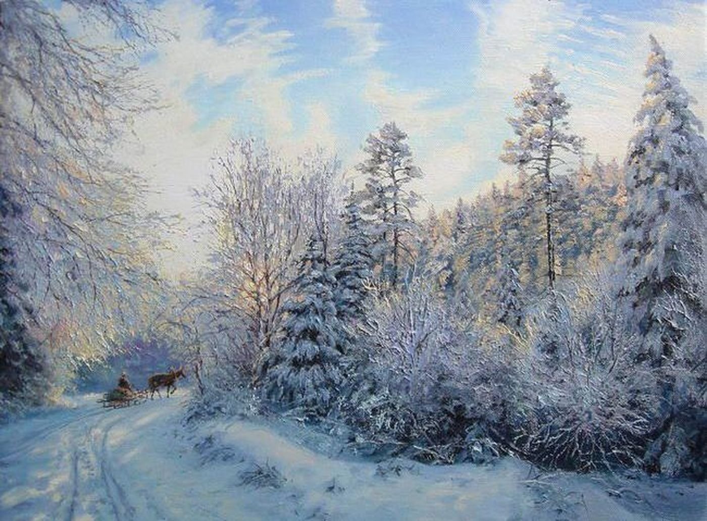 Олег Пятин художник картины зимы