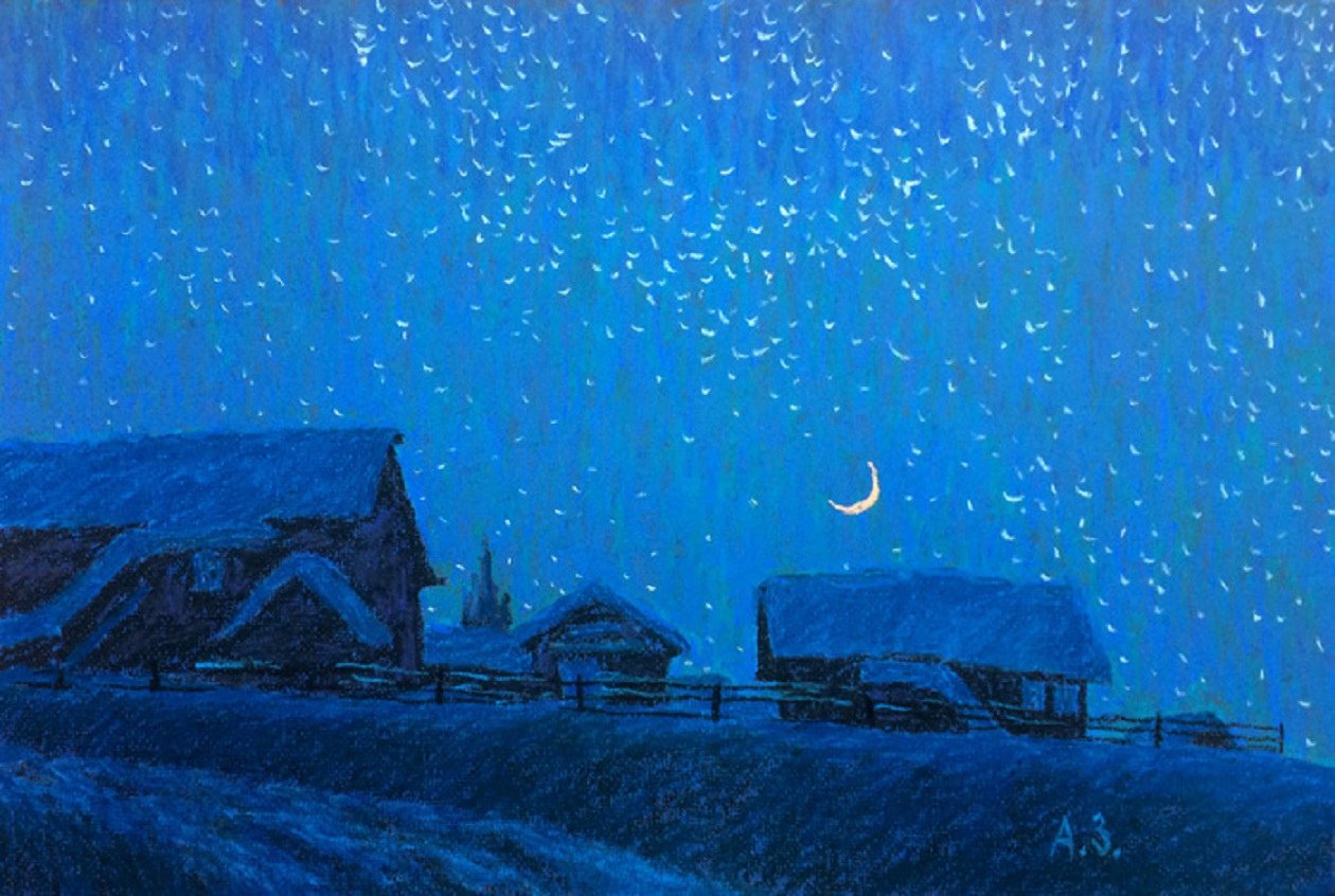 Зимняя ночь в живописи
