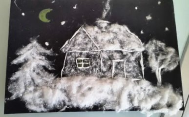 Зимняя аппликация для детей