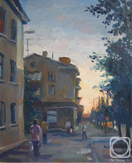 Этюд городского пейзажа масло