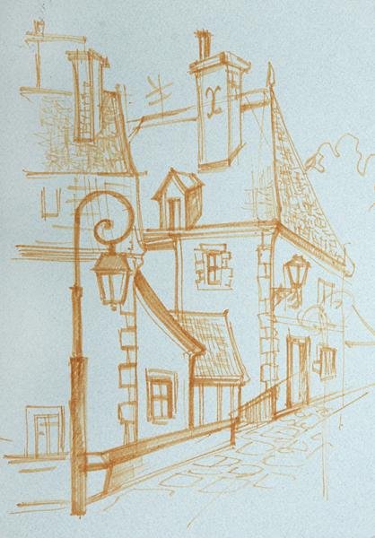 Городской пейзаж соусом