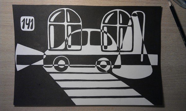 Стилизованный графический пейзаж