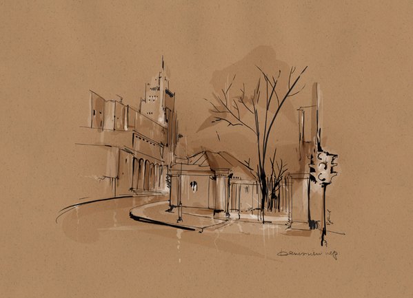 Пленэр сангина уголь