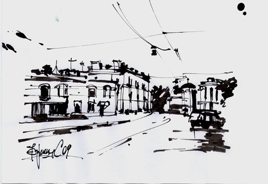 Графическая композиция дом