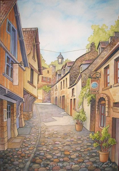 Индустриальный пейзаж городской пейзаж линейная перспектива