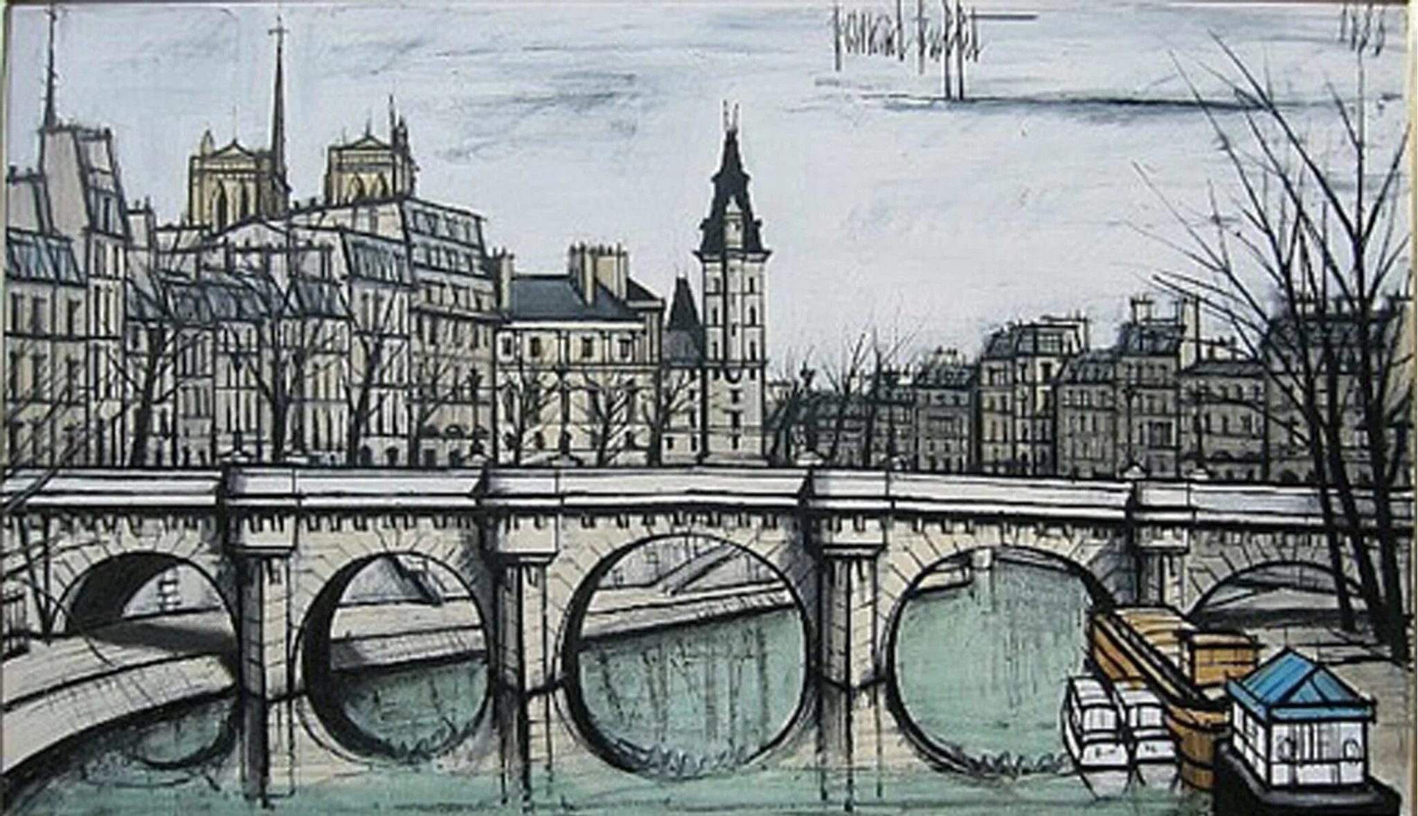 Картина городской пейзаж карандашом для срисовки