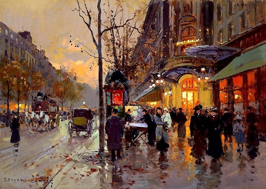 Пейзаж Париж Эдуард Кортес