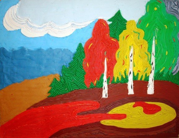 Пластилинография пейзаж