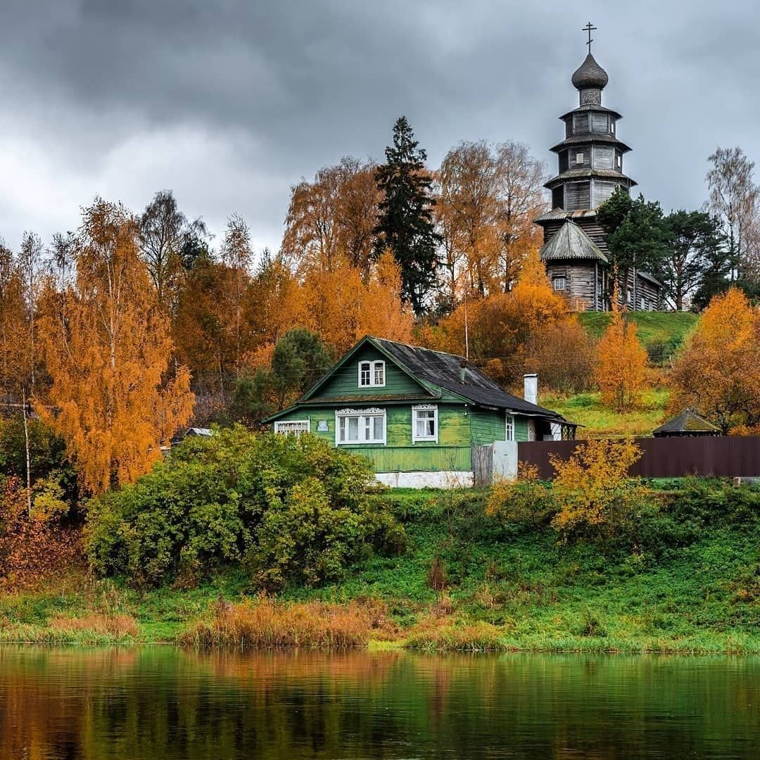 Пейзаж русская деревня фото