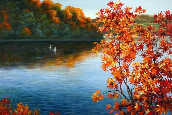 Осенний пейзаж в цвете (49 фото)