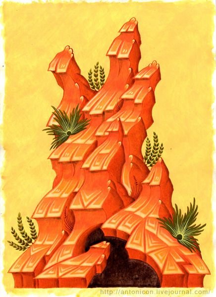 Иконописные прориси горки деревья