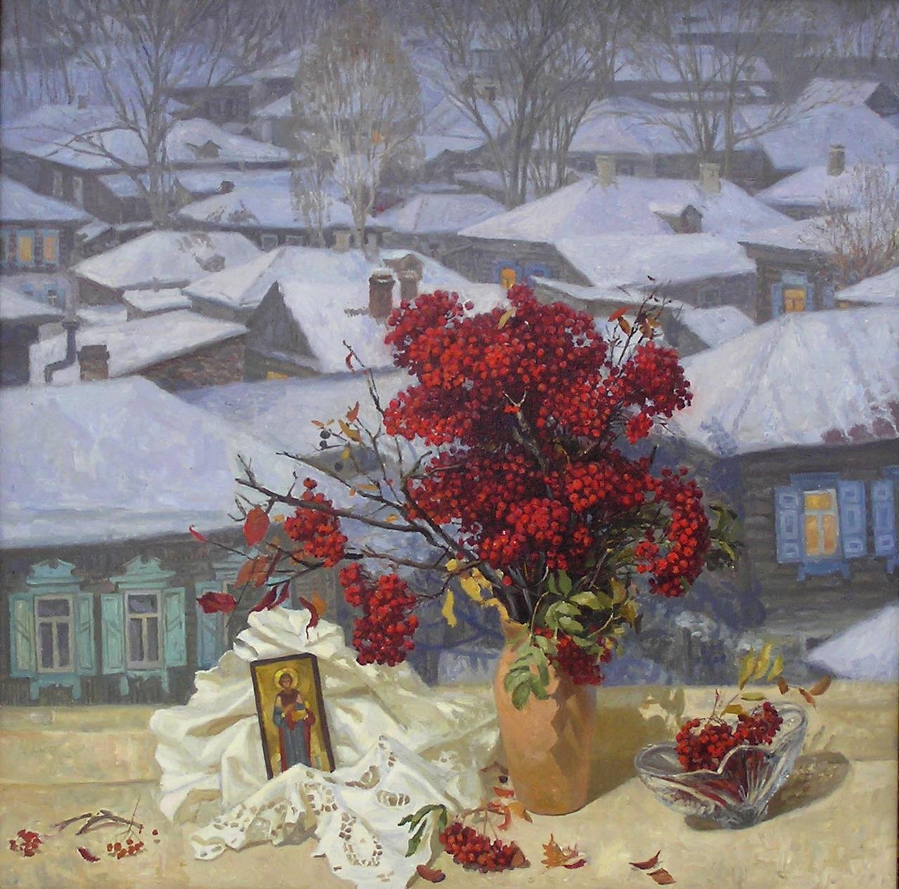 Константин Горбатов художник церквушка зима