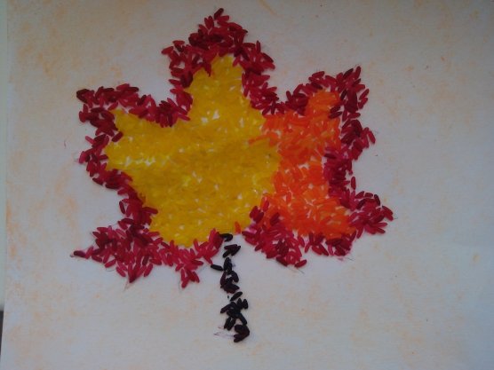 Осенний пейзаж тычкование (50 фото)