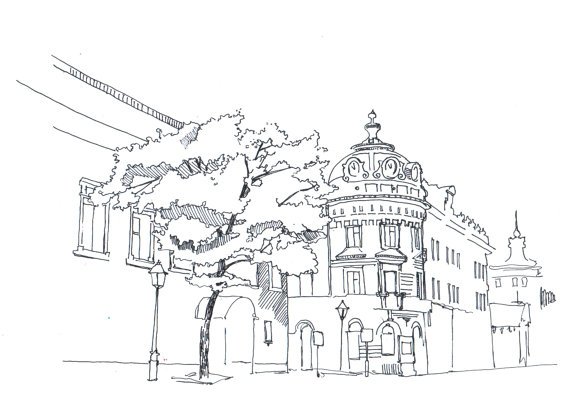 Эскиз для раскрашивания акварелью