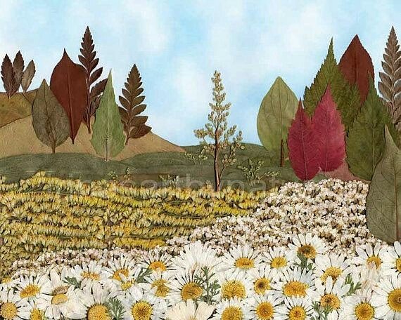 Пейзаж из природного материала