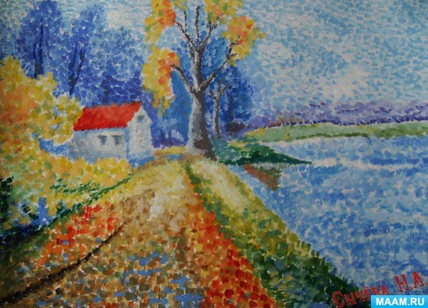 Живопись мастихином аллея