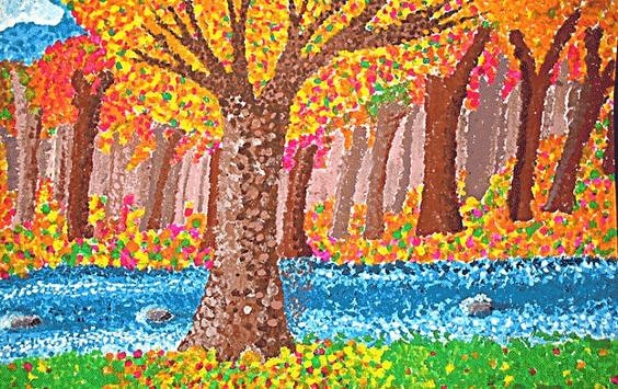 Пуантилизм пейзаж