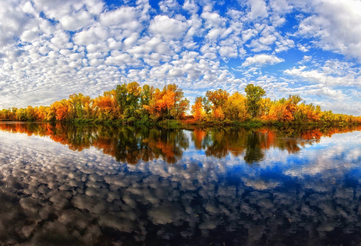 Урал лес река осень