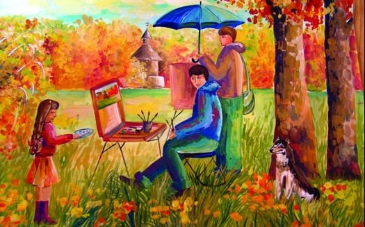 Станковая композиция осень